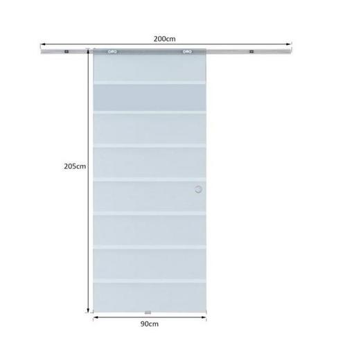 gedeeltelijk gesatineerde glazen schuifdeur NIEUW IN DOOS, Doe-het-zelf en Verbouw, Deuren en Horren, Nieuw, Binnendeur, 80 tot 100 cm