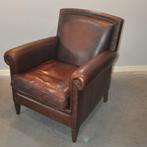 I.z.g.s. schapenlederen fauteuil King's Design, Leer, 75 tot 100 cm, Zo goed als nieuw, Ophalen