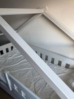 Wit Kinderbed incl. Matras 140x70, 70 tot 85 cm, Zo goed als nieuw, Lattenbodem, 140 tot 160 cm