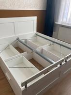 Brimnes bed 180x200 (incl elektrische lattenbodems), Ophalen, Gebruikt, Wit, Tweepersoons