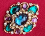 Aparte kleur stenen broche, Sieraden, Tassen en Uiterlijk, Broches, Ophalen of Verzenden, Zo goed als nieuw, Overige kleuren, Overige materialen