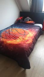 Boxspring met topper en hoofdbord 120x200, Huis en Inrichting, Slaapkamer | Boxsprings, Ophalen, Zo goed als nieuw, Twijfelaar