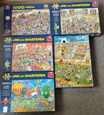 5 mooie Puzzels van Jan van Haasteren, 1000 stukjes, Gebruikt, Ophalen of Verzenden, 500 t/m 1500 stukjes, Legpuzzel