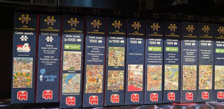 puzzels Jan van Haasteren 1000 stukjes, Hobby en Vrije tijd, Denksport en Puzzels, Zo goed als nieuw, 500 t/m 1500 stukjes, Ophalen of Verzenden