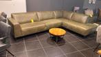 Hoekbank L'ancora type ASPEN Stonewash leder Groen SHOWROOM, Nieuw, 300 cm of meer, 150 cm of meer, Ophalen of Verzenden