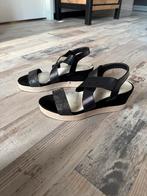 Sandalen met sleehak maat 39, Zwart, Gedragen, Sandalen of Muiltjes, Ophalen of Verzenden