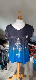 Leuk vlindershirt maat 46, Blauw, Maat 46/48 (XL) of groter, Nieuw, Ophalen of Verzenden