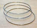 3 zilver kleurige rinkelende armbanden, Ophalen of Verzenden, Zo goed als nieuw, Zilver, Zilver