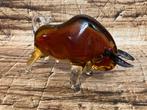 Beeld glazen stier/bull gekleurd glas., Ophalen of Verzenden, Nieuw, Dier