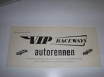 MOOIE folder VIP Raceways, racebanen, autorennen +/-1960, Ophalen of Verzenden, Gebruikt, Auto, Overige merken