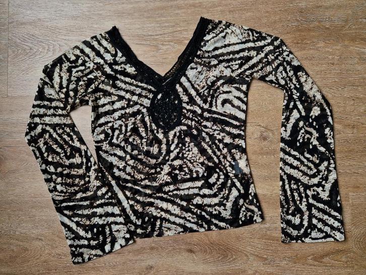 Top met print en mooie details van Mexx NIEUW Maat M, Kleding | Dames, Tops, Nieuw, Maat 38/40 (M), Lange mouw, Ophalen of Verzenden