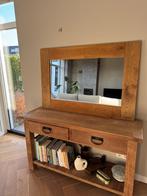 Haltafel, sidetable, dressoir! Teakhout, Ophalen, Met plank(en), 100 tot 150 cm, Teakhout