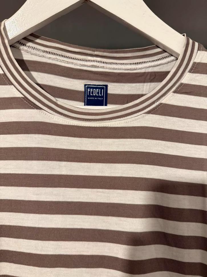 Fedeli T-shirt gestreept 50, Kleding | Heren, T-shirts, Zo goed als nieuw, Maat 48/50 (M), Ophalen of Verzenden