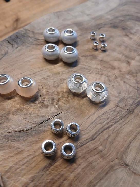 Dreadlock kralen-set wit, dreadlock versiering, Sieraden, Tassen en Uiterlijk, Uiterlijk | Haarverzorging, Nieuw, Haarspeld, Ophalen of Verzenden