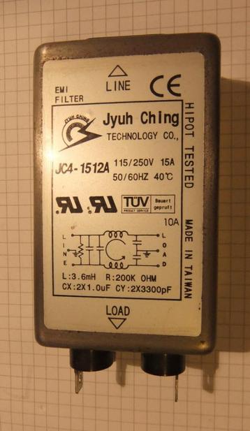 EMI Filter (Jyuh Ching) 115/250 VAC - 15 Amp beschikbaar voor biedingen