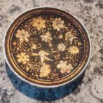 24k Gold Damascene Decoratieve Plaat Toledo Spanje, Ronde Go, Antiek en Kunst, Ophalen of Verzenden, Goud