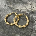 14 karaat gouden wokkels oorbellen versace, Sieraden, Tassen en Uiterlijk, Oorbellen, Ophalen of Verzenden, Nieuw, Goud