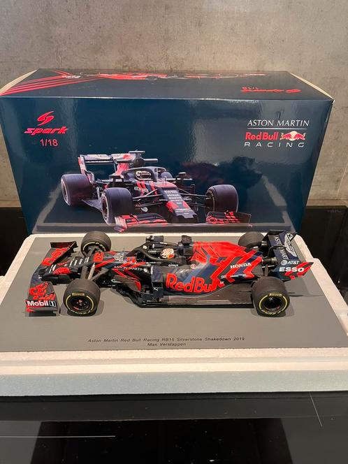 Max Verstappen RB15 shakedown test Silverstone 2019 Spark, Hobby en Vrije tijd, Modelauto's | 1:18, Zo goed als nieuw, Auto, Overige merken