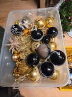 Gouden en zwarte kerstballen en accessoires, Diversen, Ophalen of Verzenden