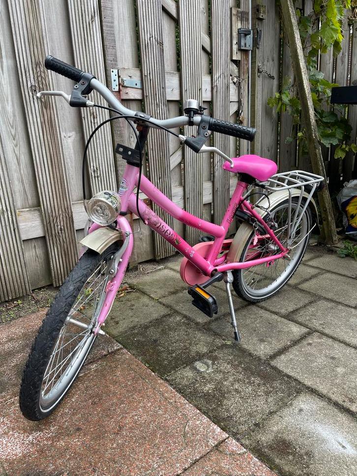 Loekie Roze Kinderfiets 20 inch, Fietsen en Brommers, Fietsen | Meisjes, Gebruikt, 20 inch, Handrem, Ophalen