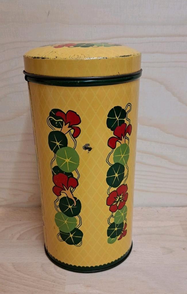 Verkade beschuitblik - Oost Indische kers, Verzamelen, Blikken, Gebruikt, Beschuit, Verkade, Ophalen of Verzenden