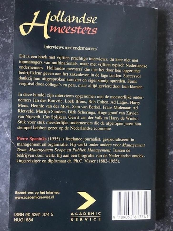 Ondernemerinterviews Hollandse Meesters Pierre Spaninks, Boeken, Advies, Hulp en Training, Zo goed als nieuw, Ophalen of Verzenden