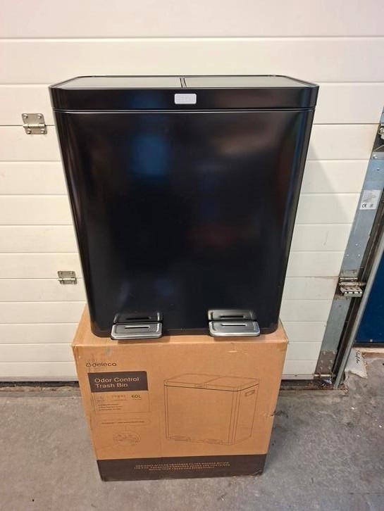Deleca Recycle Prullenbak met 2 Vakken 60 Lt (2x30) Afvalbak, Huis en Inrichting, Woonaccessoires | Prullenbakken, Zo goed als nieuw