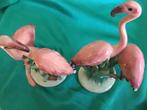 FLAMINGO ‘s.   Beeldjes zijn licht beschadigd, Ophalen of Verzenden, Gebruikt, Overige typen