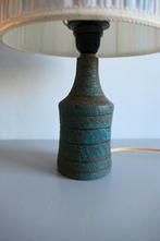 Vintage keramiek tafellamp lamp turquoise zwart prima staat, Ophalen of Verzenden, Zo goed als nieuw, Overige materialen, Minder dan 50 cm
