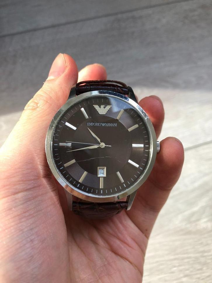 Armani heren horloge ar2413, Sieraden, Tassen en Uiterlijk, Horloges | Heren, Zo goed als nieuw, Polshorloge, Overige merken, Staal