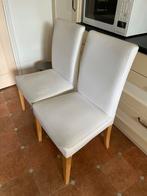 2 witte eetstoelen, Huis en Inrichting, Stoelen, Ophalen, Zo goed als nieuw, Wit