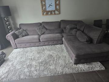 Hoekbank antracietgrijs 340x110 beschikbaar voor biedingen