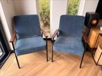 2x Nette Woood Sally fauteuil in de kleur staal blauw, Ophalen, Gebruikt, Twee, Blauw