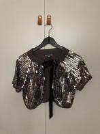 Bolero bruin met metallic pailletten met strik, Kleding | Dames, Truien en Vesten, Maat 38/40 (M), Mango, Ophalen of Verzenden