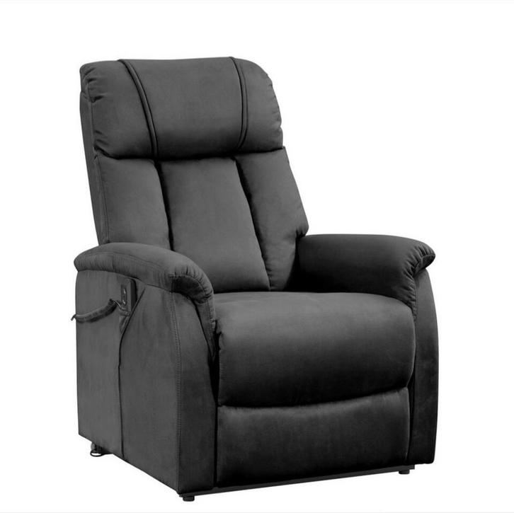 Relaxfauteuil met sta-op functie - Colorado antracietgrijs, Huis en Inrichting, Fauteuils, Zo goed als nieuw, Stof, 75 tot 100 cm