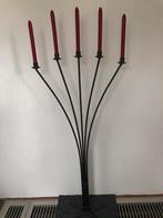 ArtistiekeKaarsenstandaard.Hoog.Smal.Metaal.Zwart, v 5 Krs., Ophalen, Zwart, Zo goed als nieuw, Kandelaar
