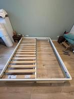 Bed 160x200 met 2x latten bodem 80x200, Ophalen, Overige materialen, Gebruikt, Wit