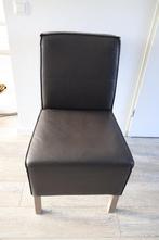 Eetkamerstoelen, 6 stuks leder, Ophalen, Gebruikt, Overige kleuren, Modern, leder, rechte rug, met handvat