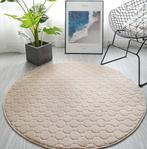 Beige Rond Vloerkleed / Kleed Tapijt Mat Vloermat Bruin, Verzenden, Nieuw, Beige, Rond