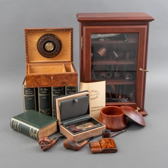 Grote verzameling rook oa. Dunhill Christmas Pijp collectie, Verzamelen, Rookartikelen, Aanstekers en Luciferdoosjes, Nieuw, (Water)pijp