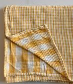 Zara eenpersoons vichy bedsprei, Ophalen, Eenpersoons, Geel, Overige typen