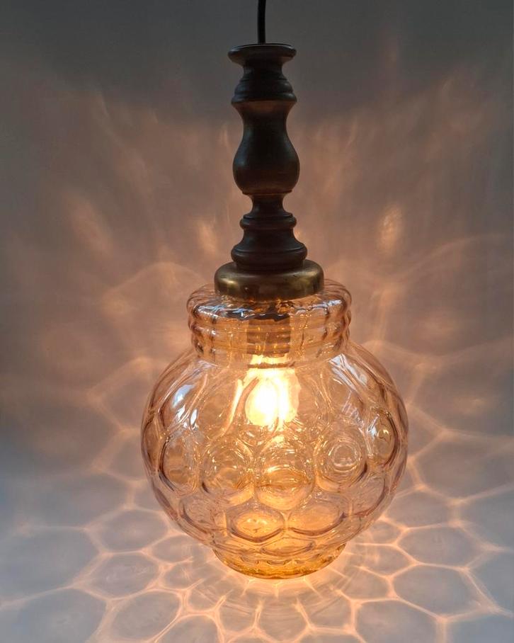 Deense Vintage Hanglamp, Huis en Inrichting, Lampen | Hanglampen, Zo goed als nieuw, Minder dan 50 cm, Ophalen of Verzenden