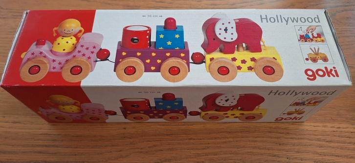 Houten trein van het merk Goki., Kinderen en Baby's, Speelgoed | Houten speelgoed, Zo goed als nieuw, Ophalen of Verzenden