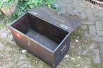kist - Oude kist van hout met metalen handvatten, Huis en Inrichting, Woonaccessoires | Kisten, Ophalen, Minder dan 50 cm, Gebruikt