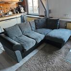Hoekbank ribstof met kunstleer, Ophalen, Zo goed als nieuw
