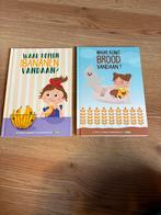Twee kinderboeken: Waar komen bananen/brood vandaan?, Ophalen, Zo goed als nieuw, Non-fictie