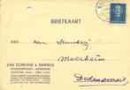 Van Egmond + Marbus, Wassenaar - 12.1949 - briefkaart, Postzegels en Munten, Ophalen of Verzenden, Briefkaart