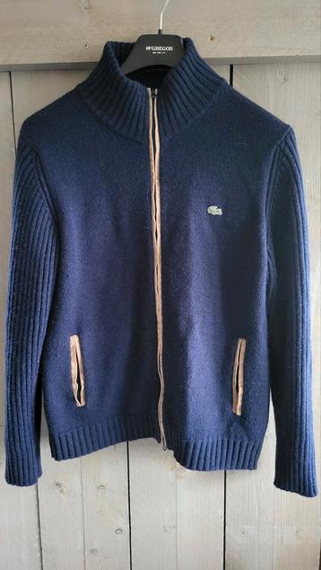 Lacoste wollen vest - donkerblauw - maat L beschikbaar voor biedingen