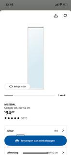Nissedal spiegel wit Ikea, Ophalen, Overige typen, 50 tot 100 cm, Zo goed als nieuw