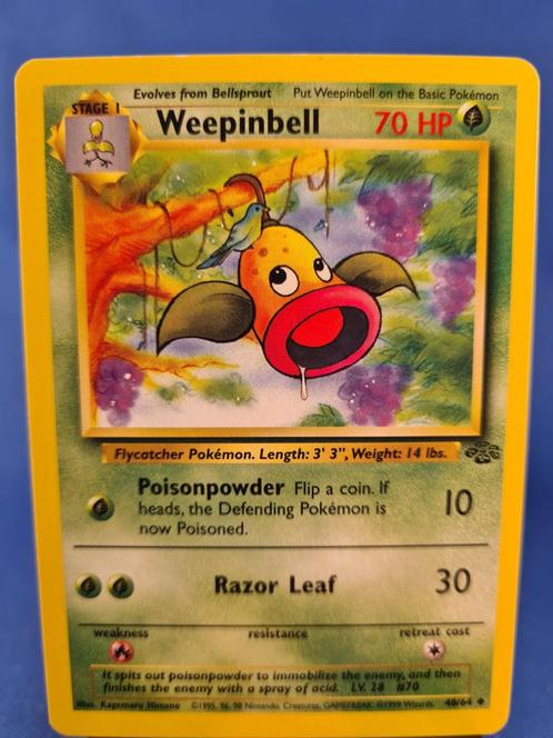 Weepinbell 48/64 - Jungle, Hobby en Vrije tijd, Verzamelkaartspellen | Pokémon, Gebruikt, Losse kaart, Verzenden